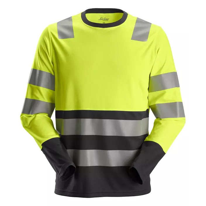 Snickers AllroundWork long-sleeved sweater 2433, Hi-vis Yellow/Black, large image number 0