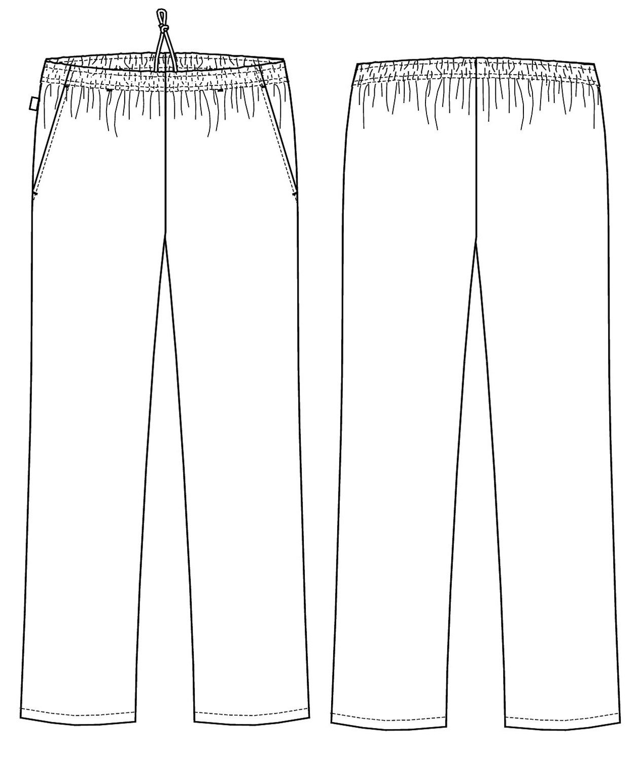 Kentaur chefs trousers leg length 70 cm, White