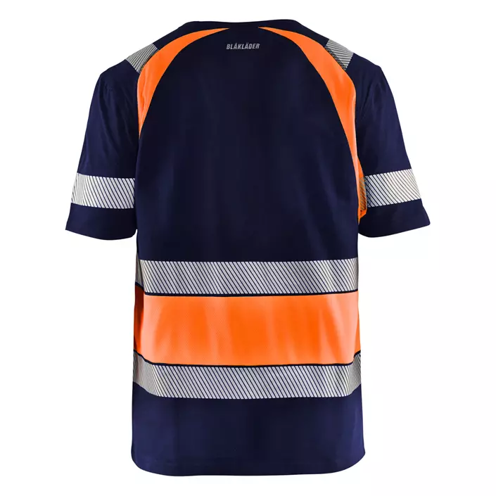 Blåkläder T-shirt, Marine/Hi-Vis Orange, large image number 2