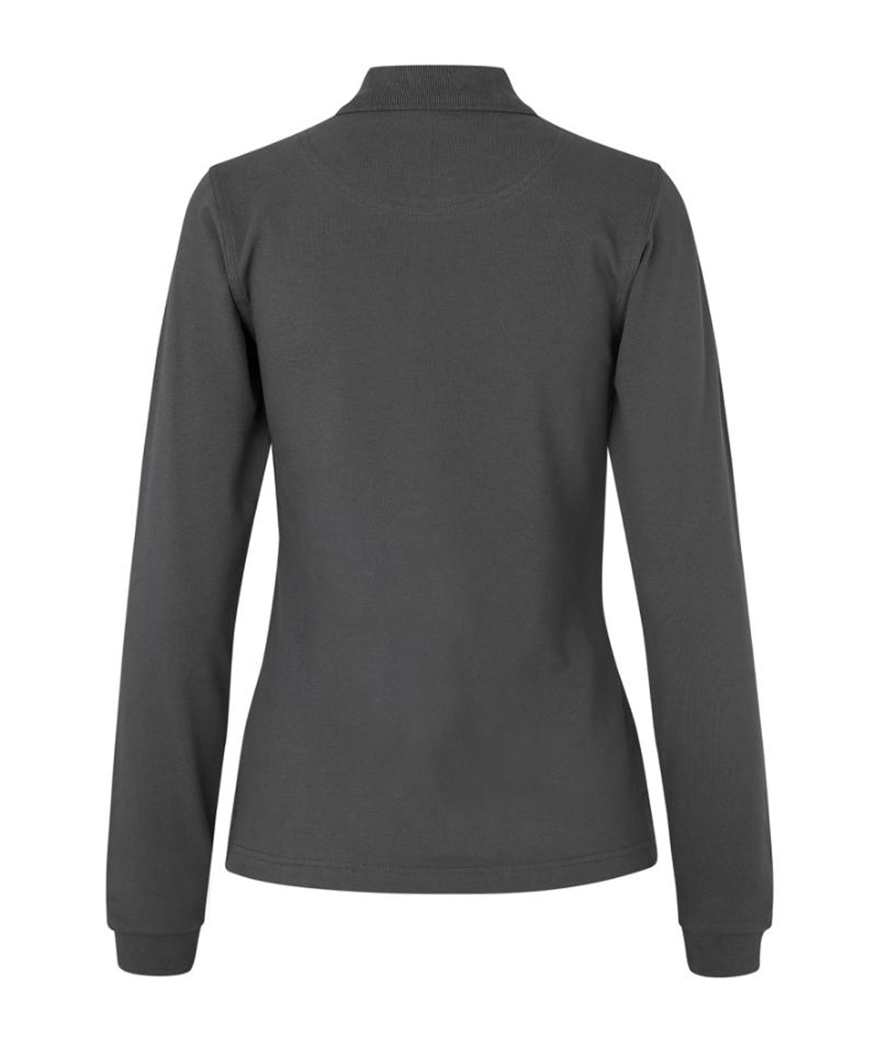 ID langermet dame polo T-skjorte mit Stretch, Koksgr&aring;, large image number 2