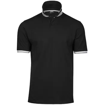 Tee Jays Club polo T-shirt med kontrast, Sort