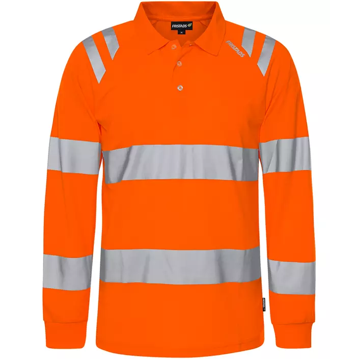 Fristads langermet polo T-skjorte 7864 GPST, Hi-vis Orange, large image number 0