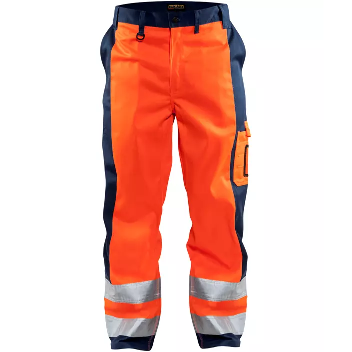 Blåkläder service trousers, Hi-vis Orange/Marine, large image number 0