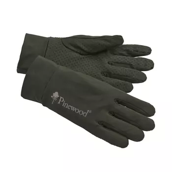 Pinewood Thin Liner gloves, Moss green