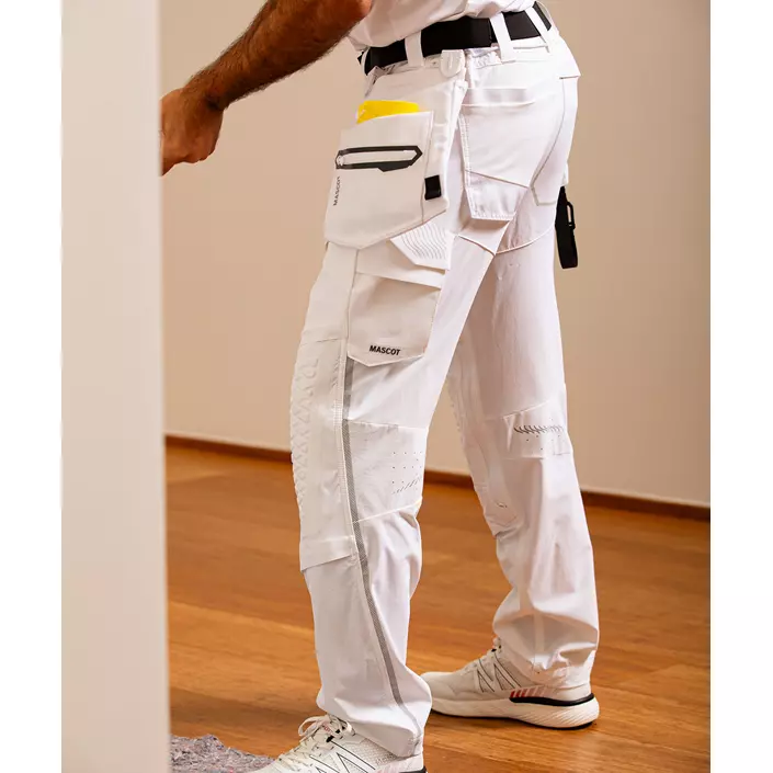 Mascot Customized arbejdsbukser full stretch, Hvid, large image number 5