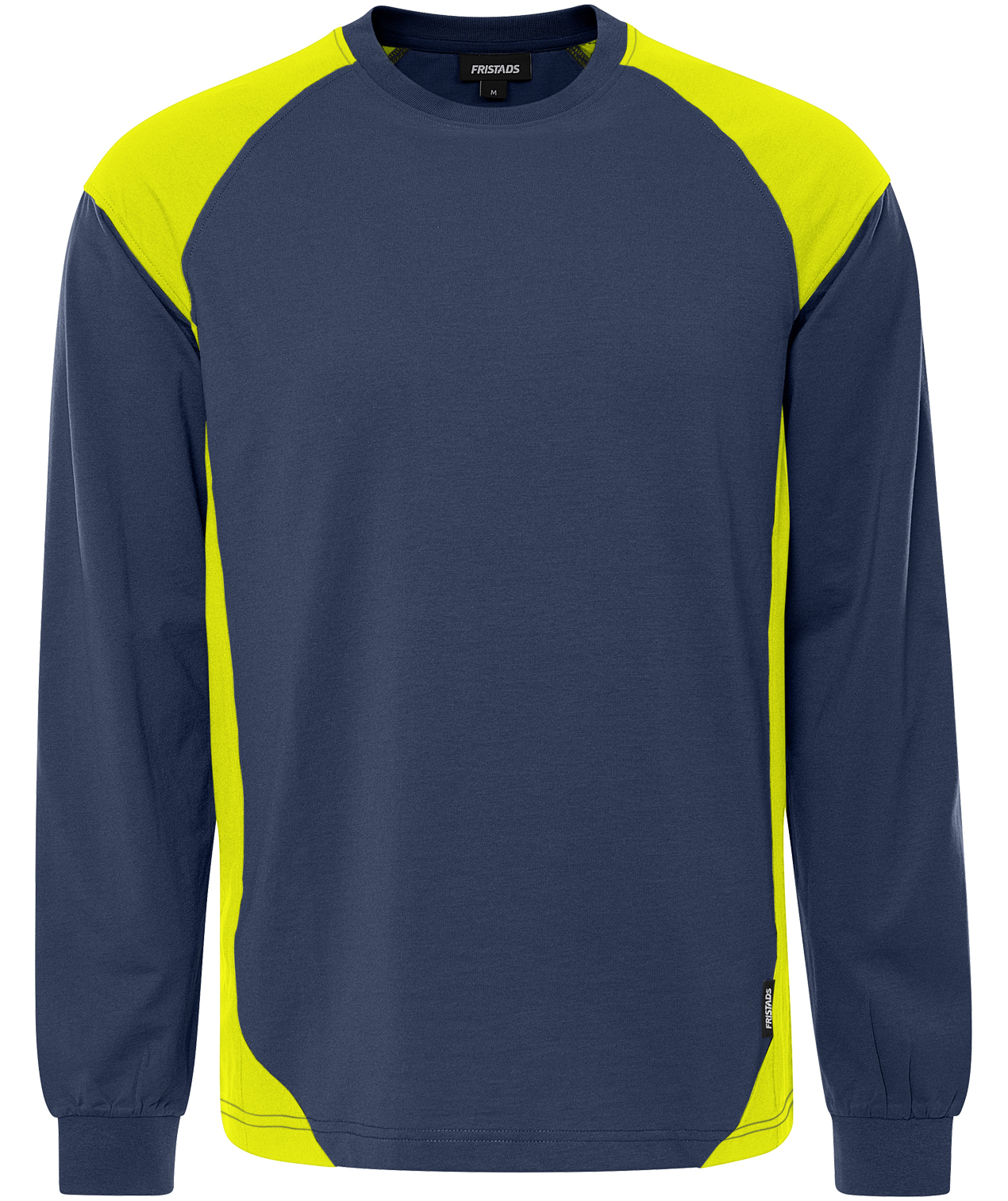 Fristads Heavy long-sleeved T-shirt 7071 GTM, Marine/Hi-Vis yellow, Marine/Hi-Vis yellow, swatch