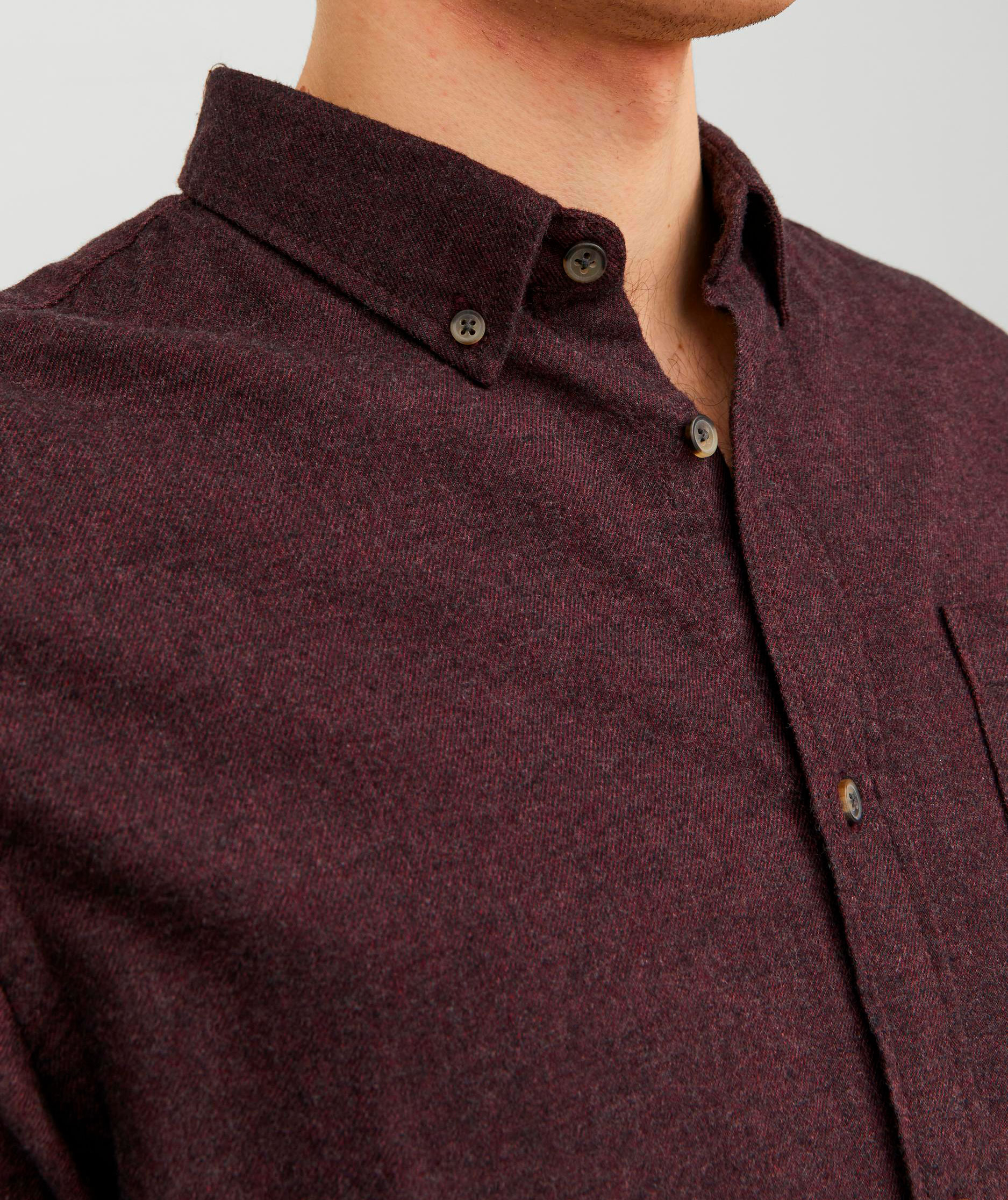 Jack & Jones JJECLASSIC MELANGE shirt, Port Royale, large image number 3