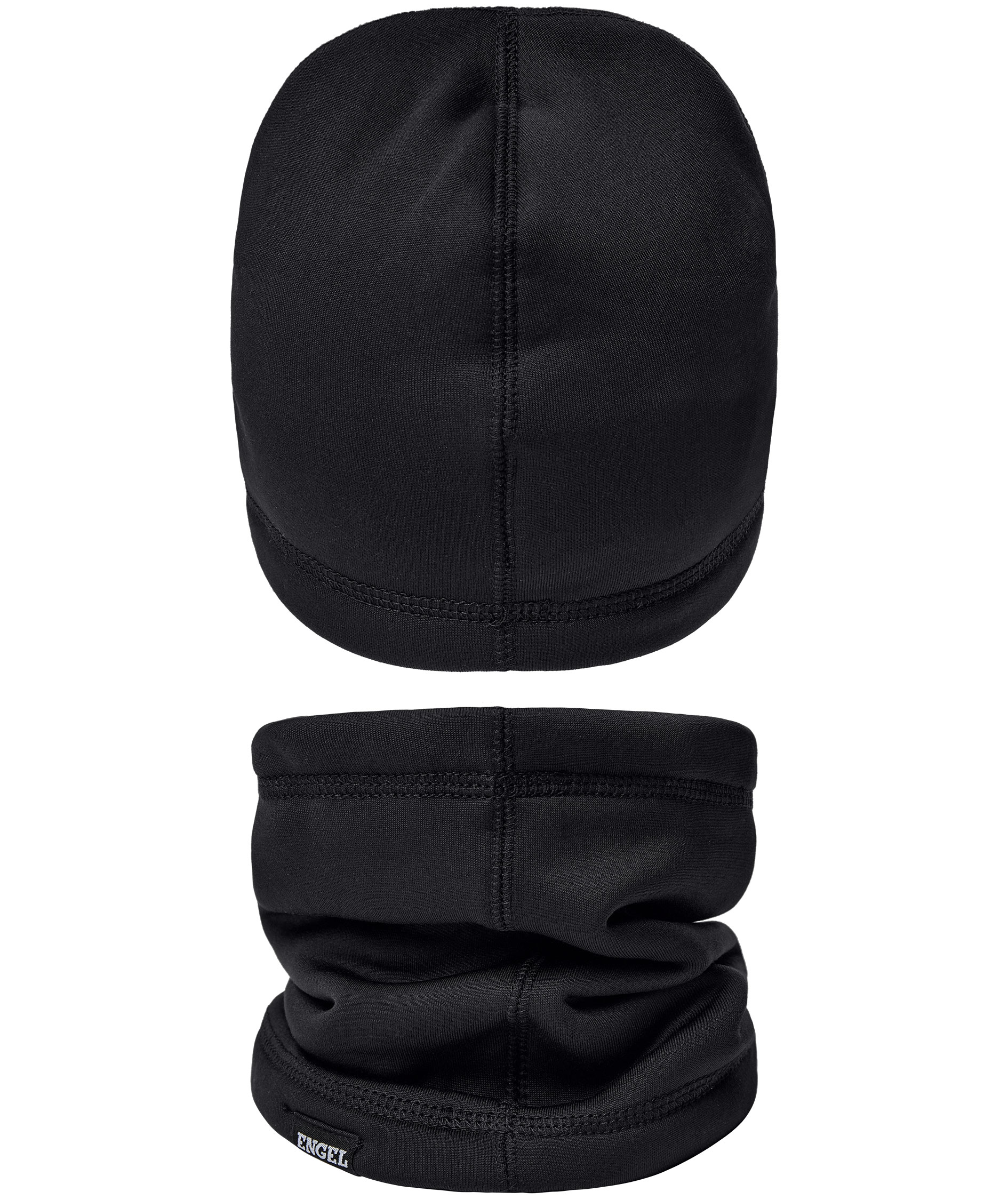 Engel beanie og halsv&auml;rmare, Svart