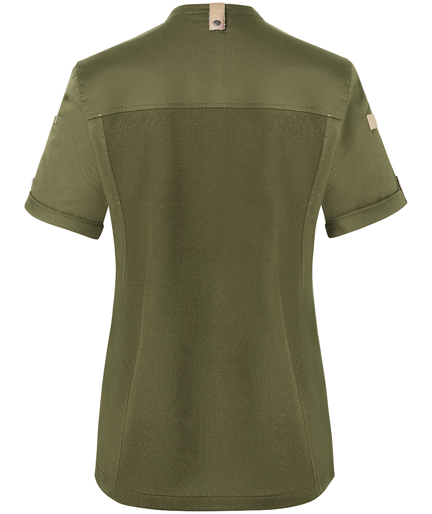 Karlowsky Green-Generation short sleeved chefs jacket, Moss green, large image number 2