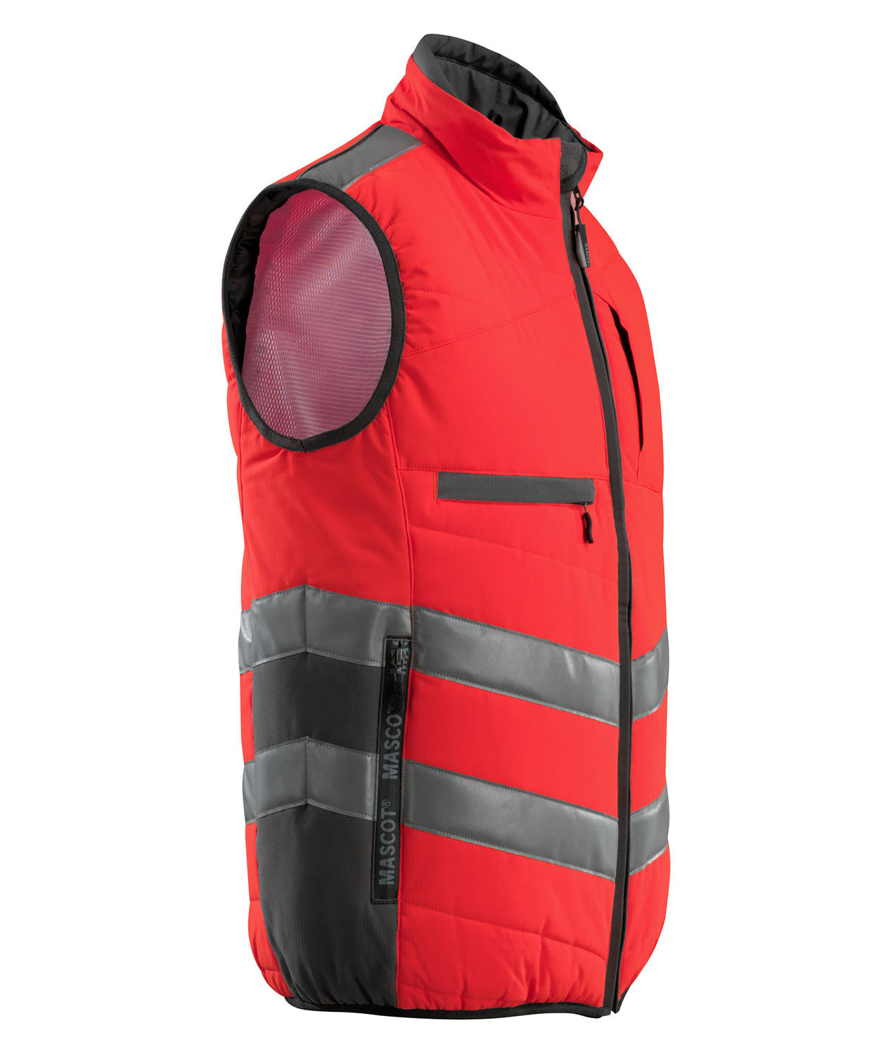 Mascot Safe Supreme Grimsby vatteret vest, Hi-vis R&oslash;d/M&oslash;rk antracit, large image number 3