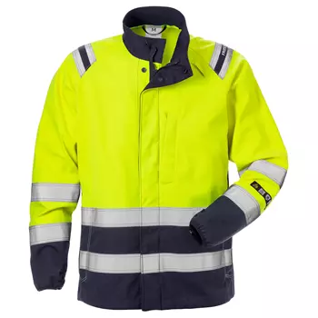 Fristads Flamestat woman's softshell jacket 4076, Hi-Vis yellow/marine