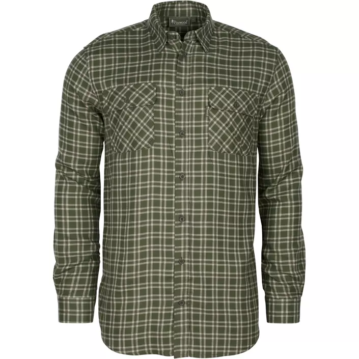 Pinewood Lappland skjorte med uld, Moss Green/Light Khaki, large image number 0