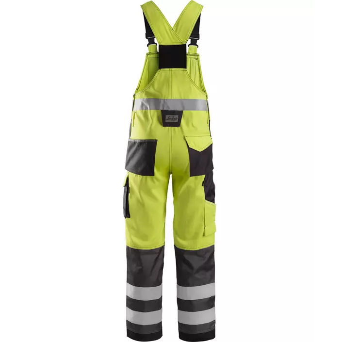Snickers bib and brace trousers 0113, Yellow/Grey Melange, large image number 1