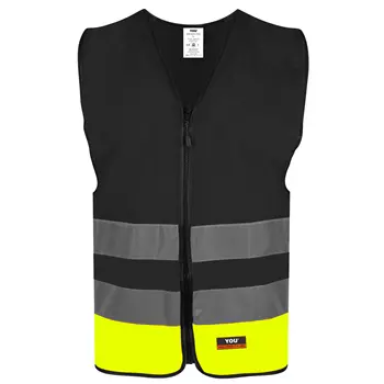 YOU Eskilstuna reflective safety vest, Black