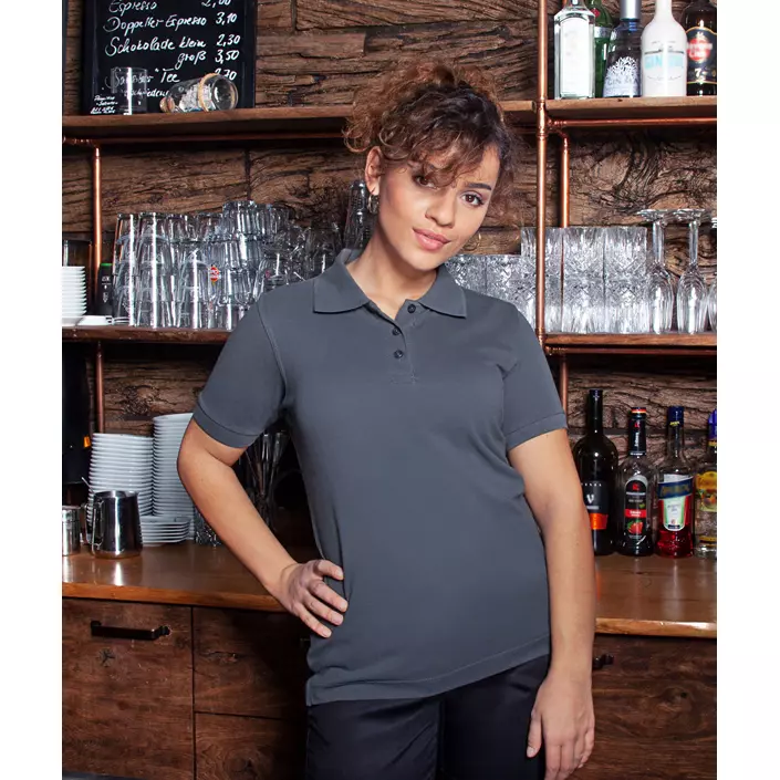 Karlowsky Basic dame polo T-shirt, Anthracite, large image number 1