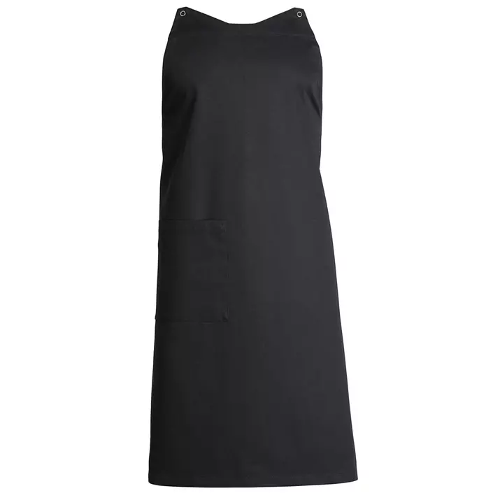 Kentaur snap-on bib apron with pockets, Black, Black, large image number 0