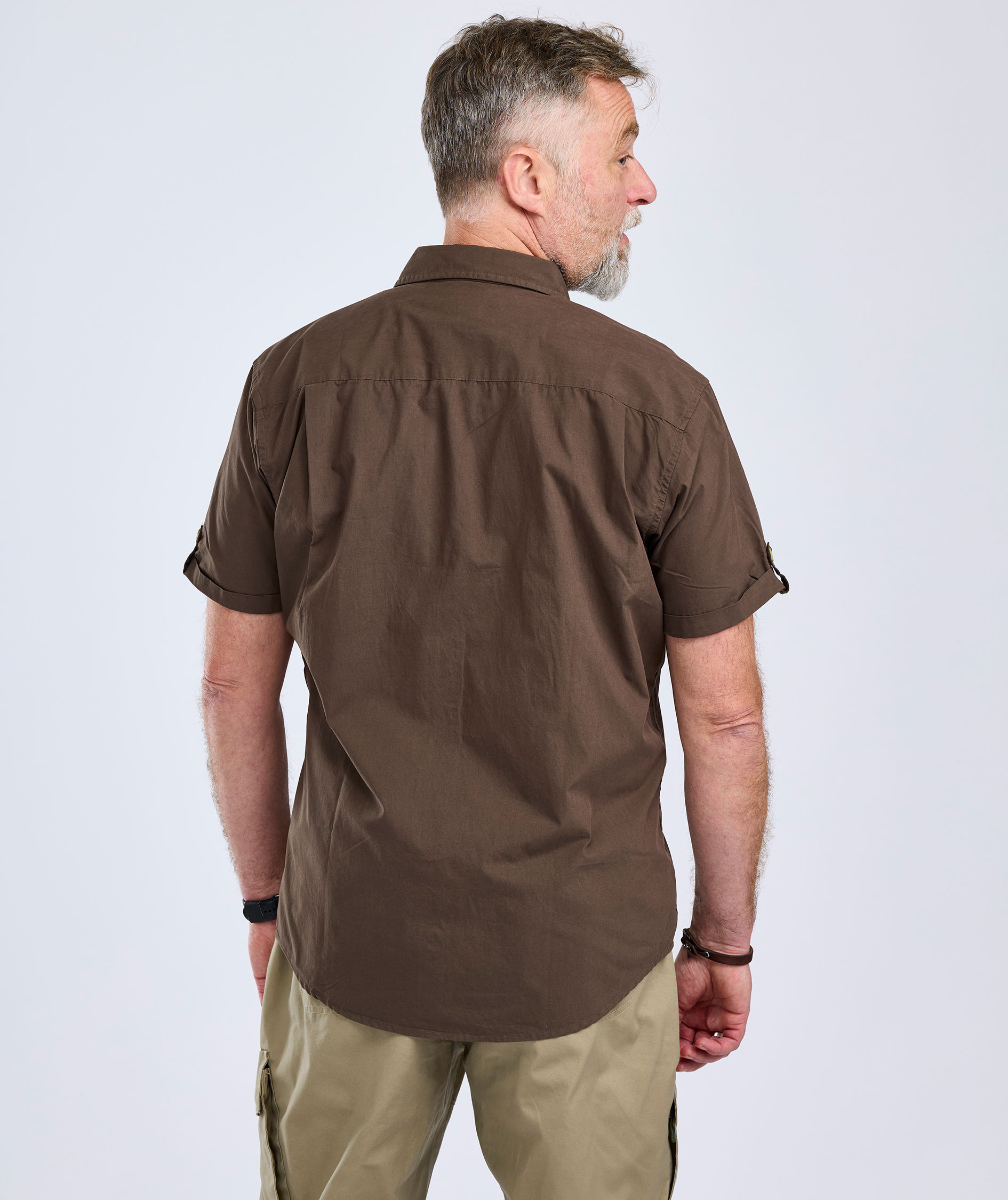 Pinewood Safari kort&aelig;rmet skjorte, Dark Olive, large image number 3