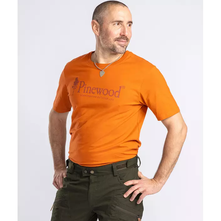 Pinewood Outdoor Life T-shirt, Burned Orange, large image number 3