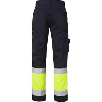 Top Swede service trousers 2070, Navy/Hi-Vis yellow
