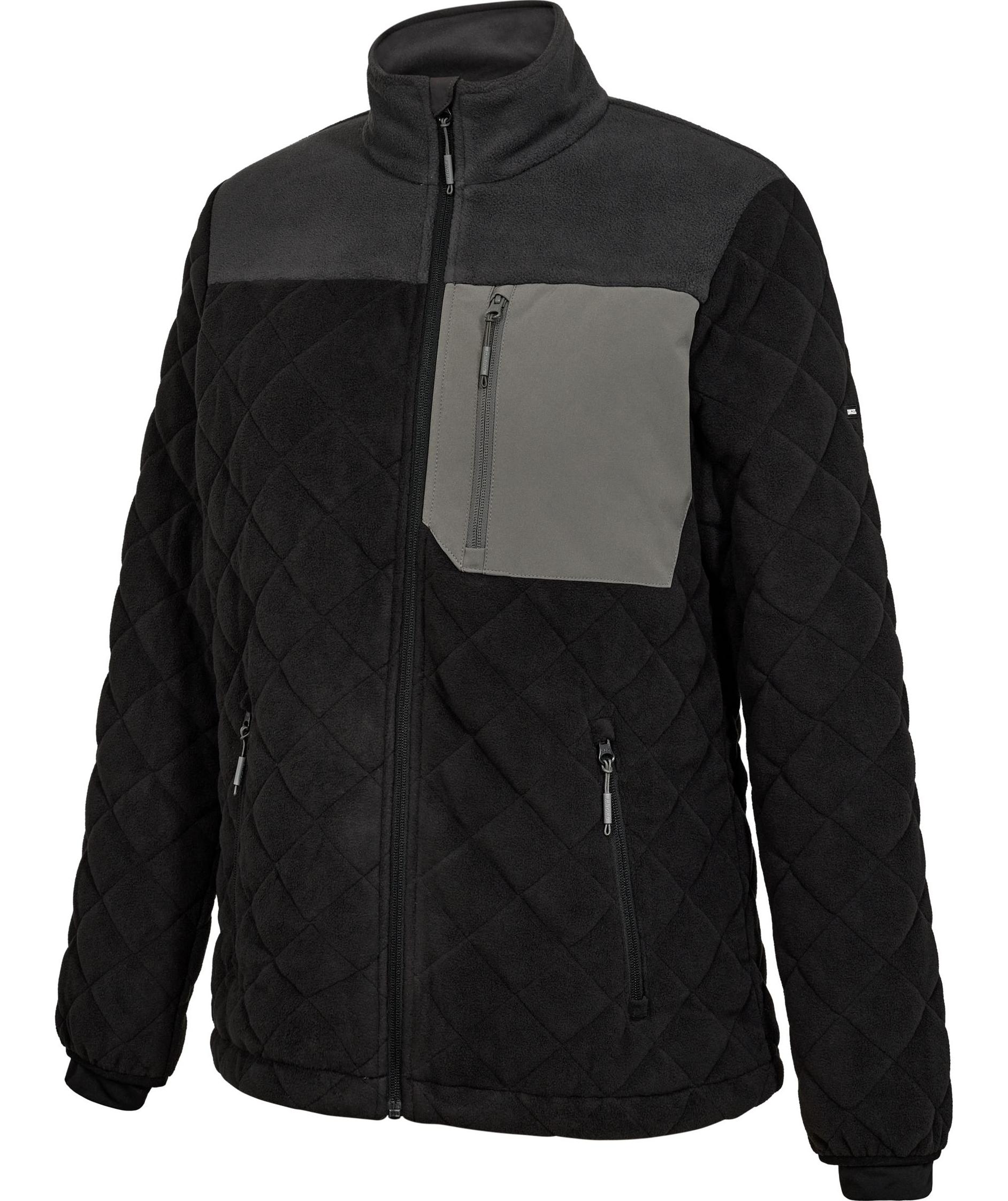 Engel Entire quilted women's fleece jacket, Black/Anthracite Grey, large image number 5