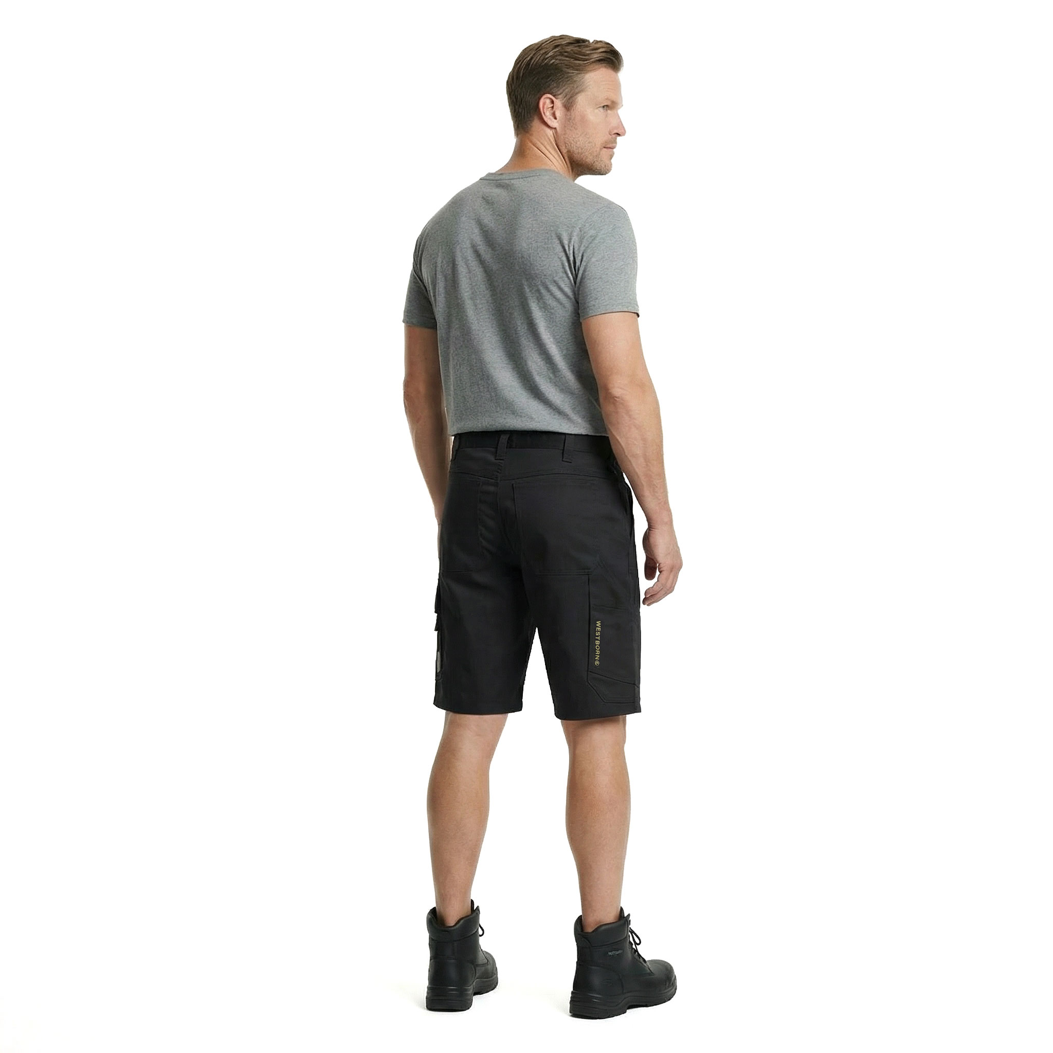Westborn Core arbetsshorts, Black, large image number 3