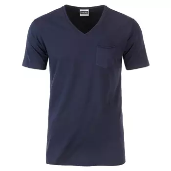 James & Nicholson T-skjorte med brystlomme, Navy