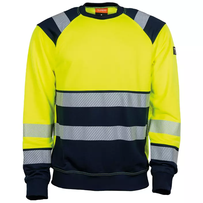 Tranemo sweatshirt, Varsel yellow/marinblå, large image number 0