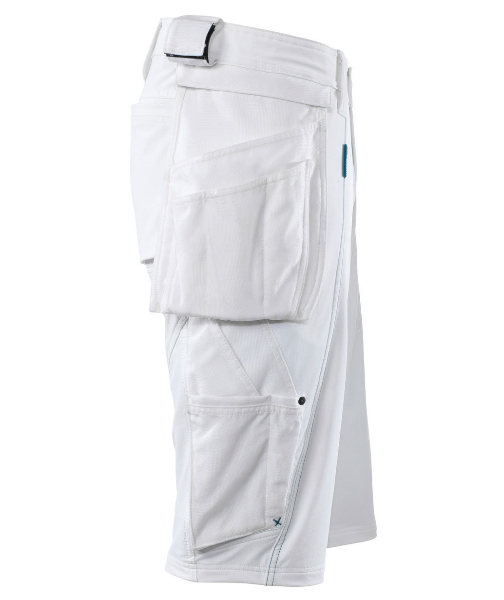 Mascot Advanced hantverksshorts full stretch, Vit, large image number 3