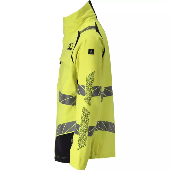 Mascot Accelerate Multisafe jakke full stretch, Hi-Vis Gul/Mørk Marine, large image number 3