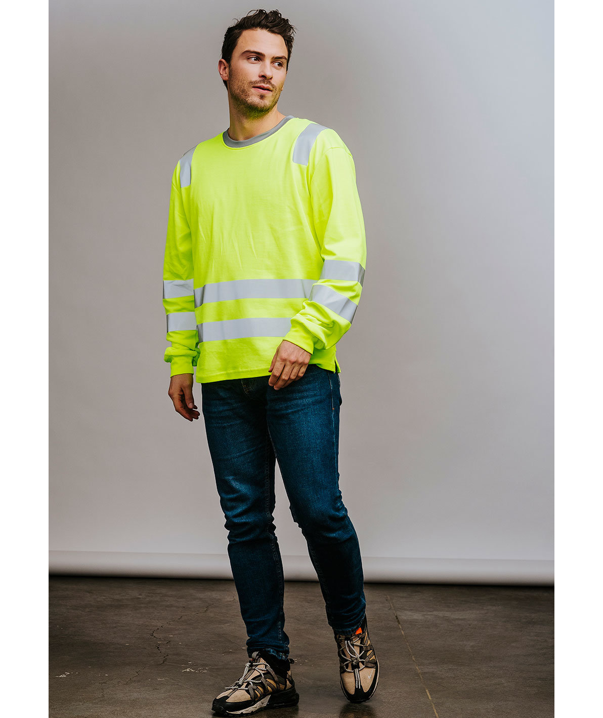 YOU Ystad l&aring;ng&auml;rmad T-shirt, Varsel Gul