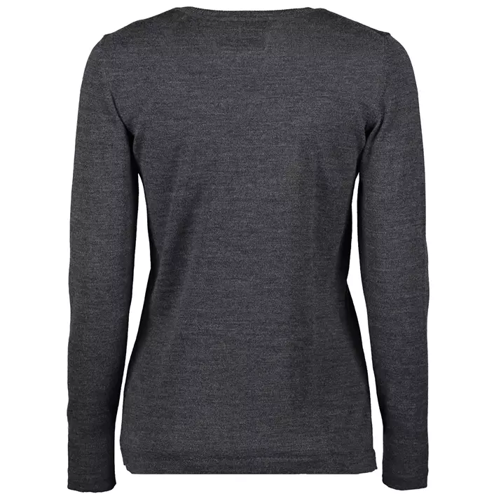 Seven Seas stickad tröja dam med merinoull, Dark Grey Melange, large image number 1