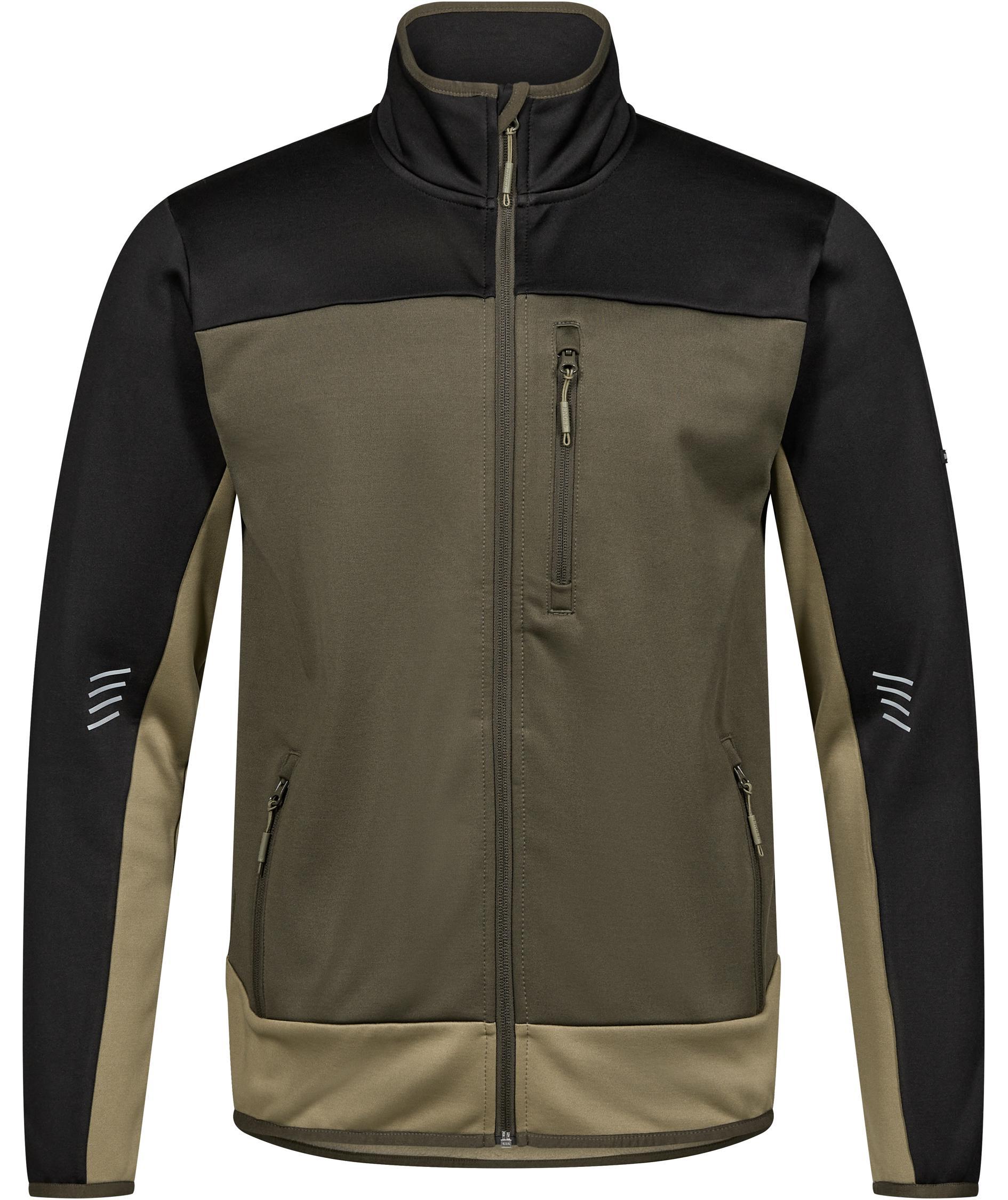 Engel Entire midlayer cardigan, Forest Green/Black, Forest Green/Black, swatch