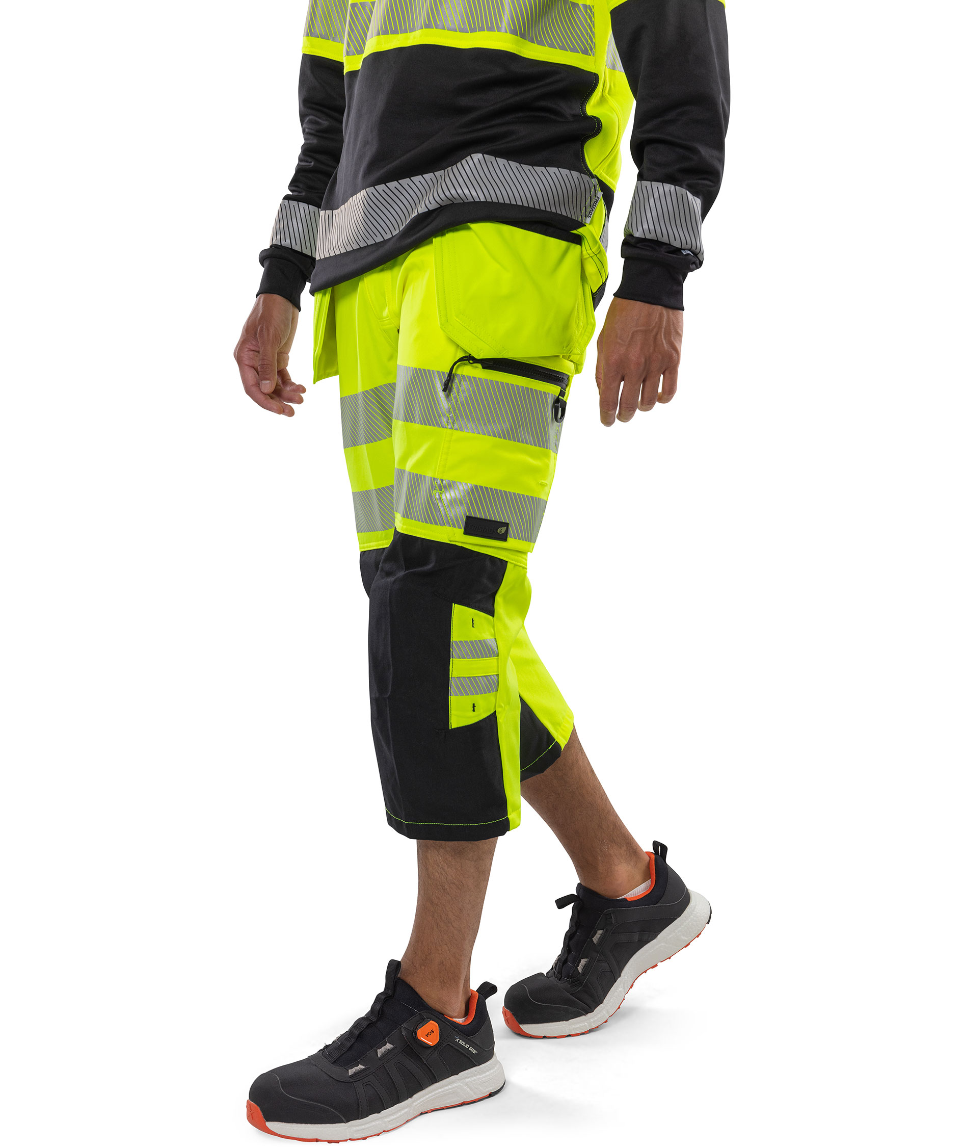 Fristads hantverkspiratbyxa 2666 GSTP, Varsel Gul/Svart, large image number 6