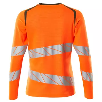 Mascot Accelerate Safe langermet dame T-skjorte, Hi-vis Oransje/Mosgrønn