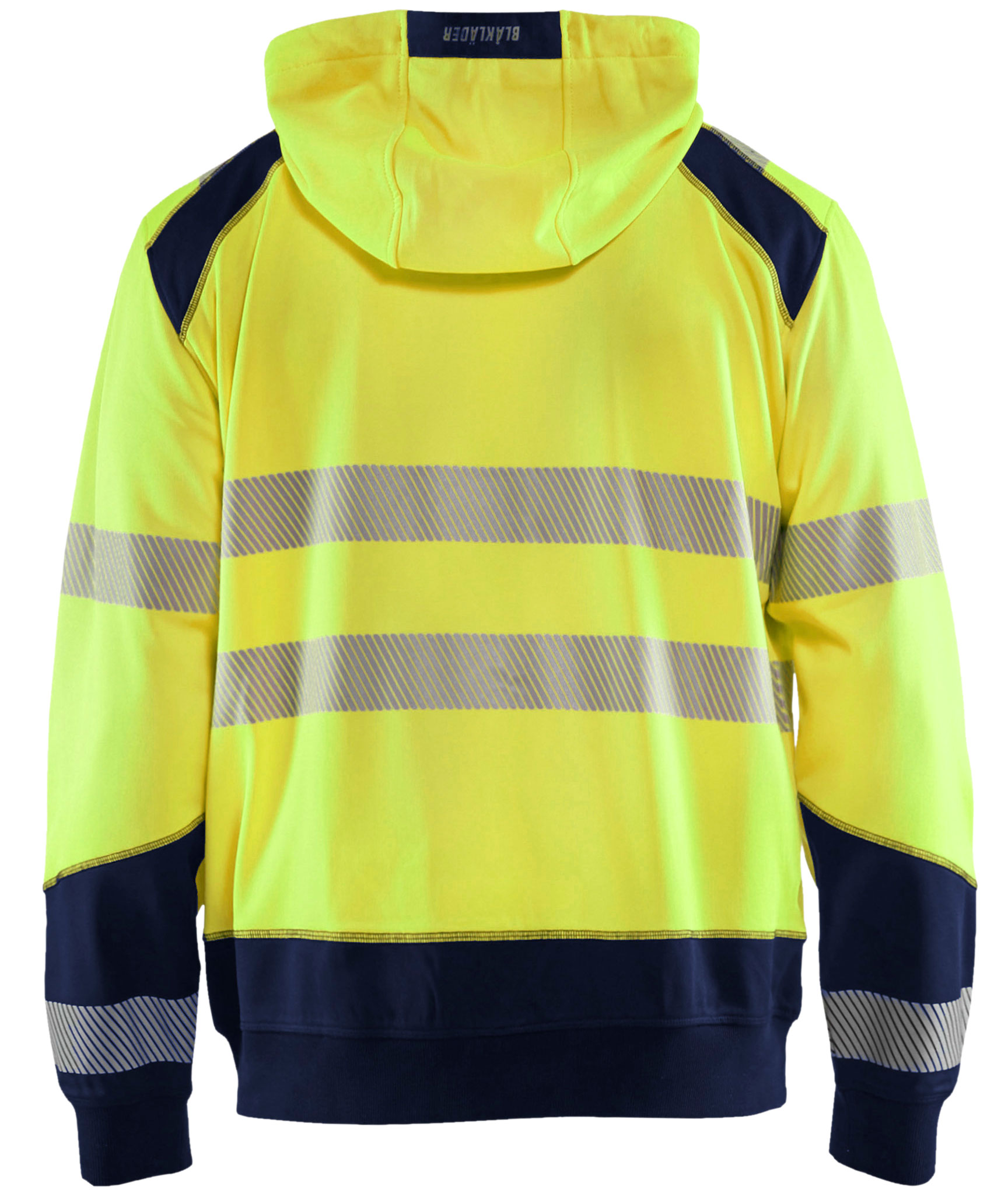 Bl&aring;kl&auml;der hoodie with zipper, Hi-Vis yellow/marine, large image number 1