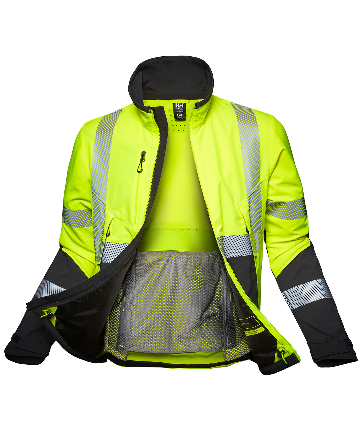 Helly Hansen ICU BRZ work jacket full stretch, Hi-vis yellow/Ebony, large image number 3