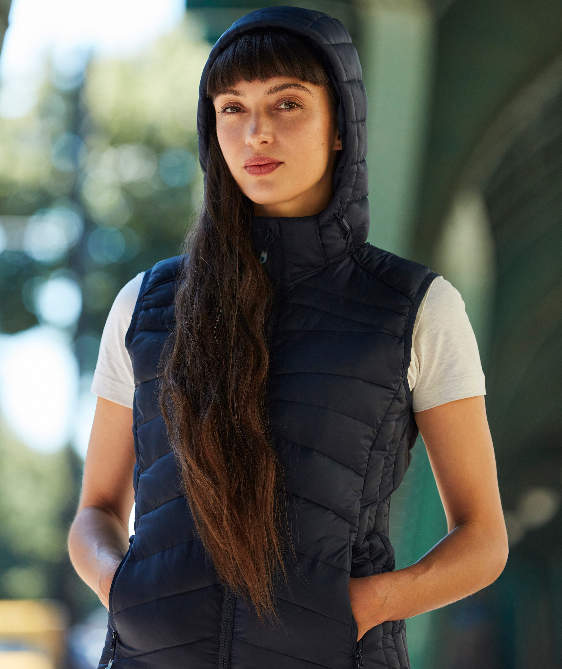 Clique Idaho women's quilted vest, Dark navy