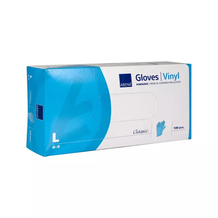 Abena Classic vinyl disposable gloves with powder 100 pcs., Blue, Blue, large image number 1