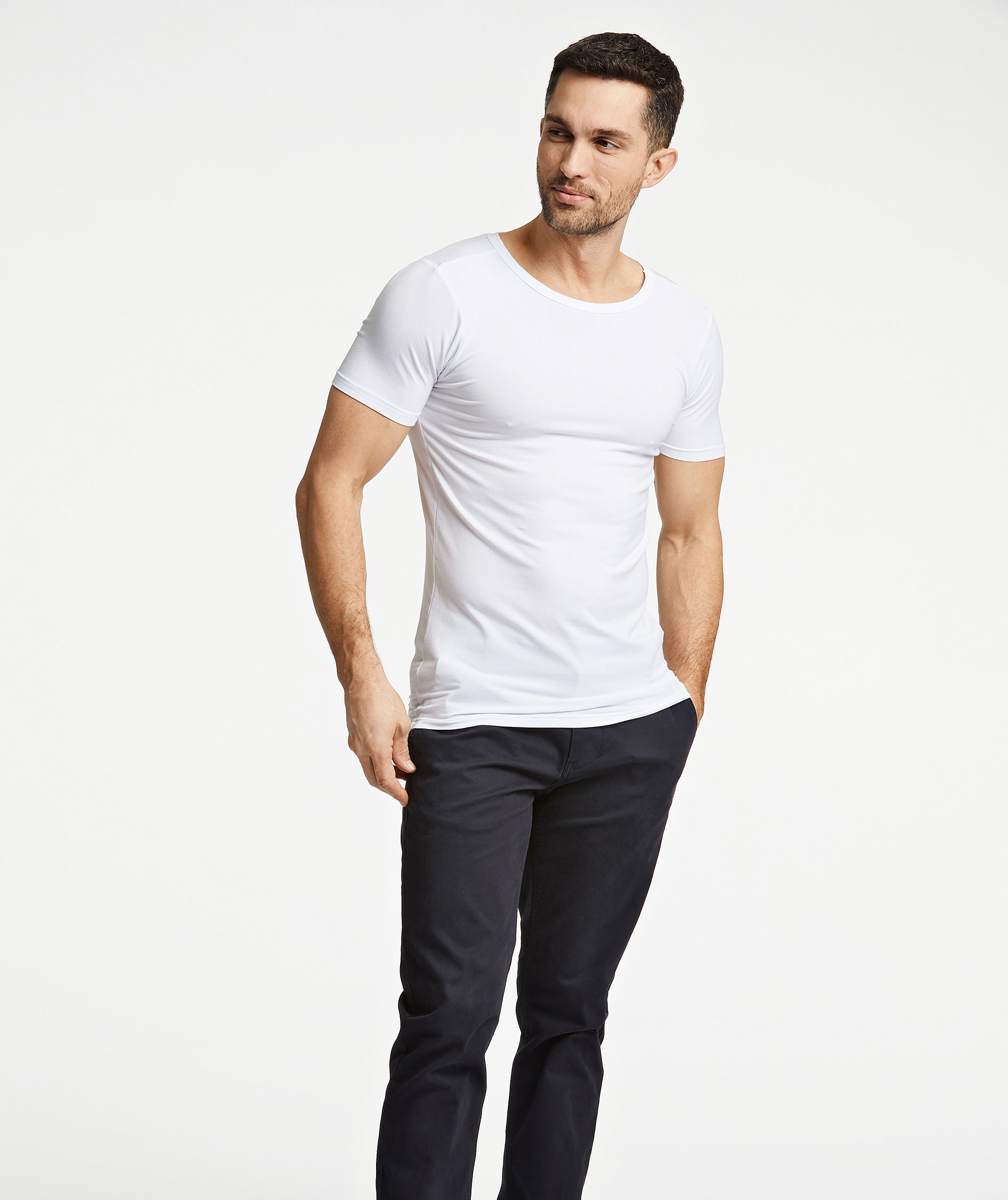 Lindbergh Basic 2-pack T-shirt, Vit, large image number 1