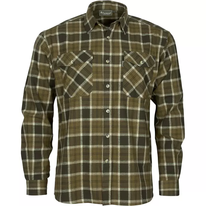 Pinewood Härjedalen regular fit flannel skovmandsskjorte, Hunting Olive/Khaki, large image number 0