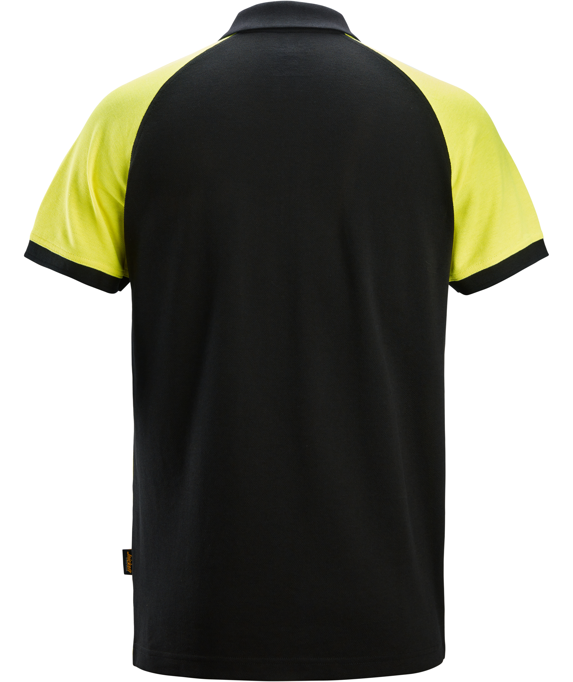 Snickers polo T-shirt 2750, Black/Neon Yellow, large image number 2