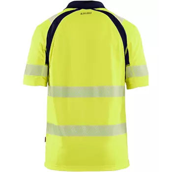 Blåkläder polo T-shirt, Hi-Vis gul/marine