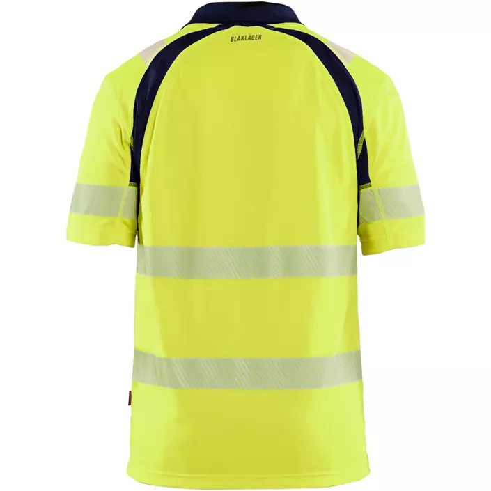 Blåkläder polo shirt, Hi-Vis yellow/marine, large image number 1