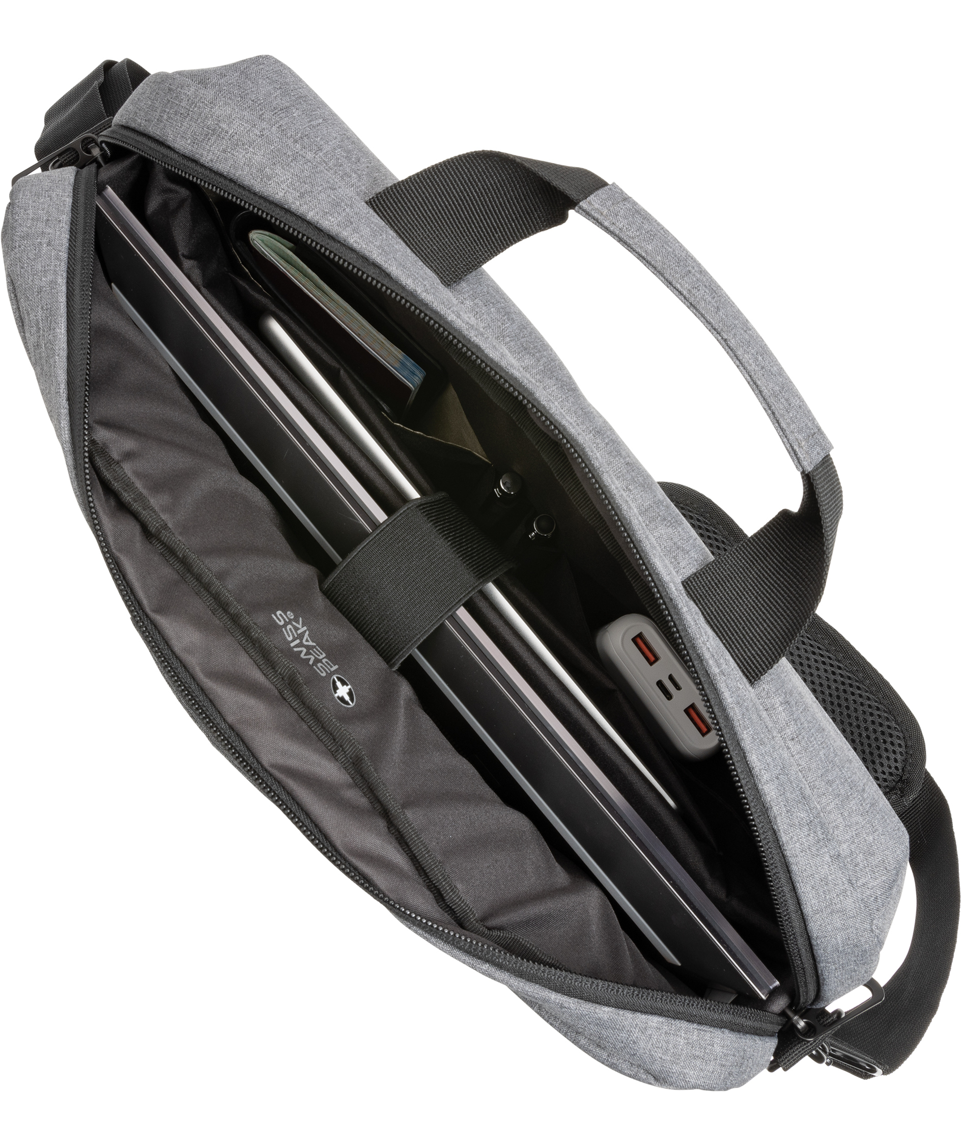 Swiss Peak RFID 15,6" computertaske 10L, Gr&aring;, Gr&aring;, large image number 2