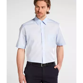 Eterna Uni Comfort fit kortärmad Poplin skjorta, Ljus Blå