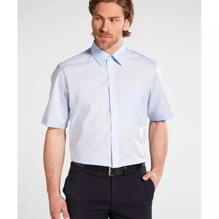 Eterna Uni Comfort fit kurzärmelige Popline Hemd, Hellblau, large image number 1
