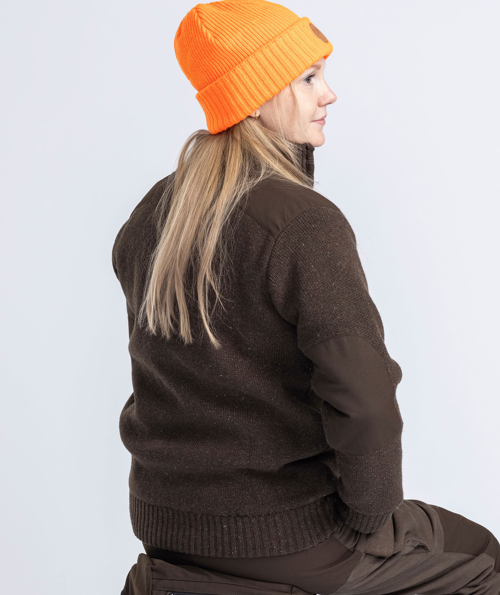 Pinewood Hurricane dame cardigan med uld, Dark brown melange, large image number 7