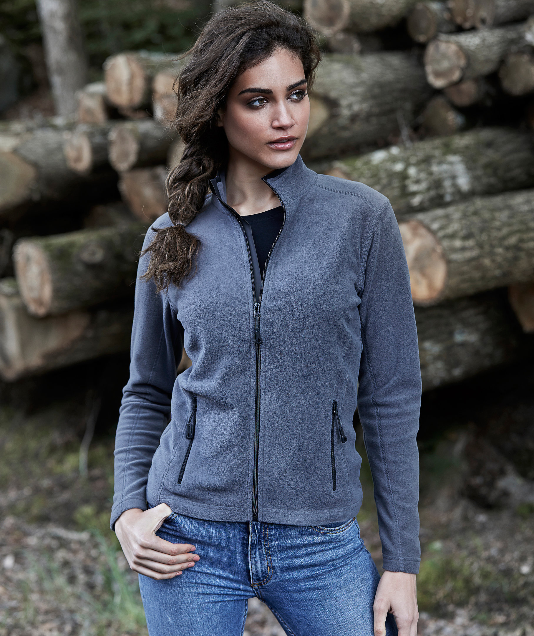 Tee Jays Active women's fleece sweater, Dark-Grey, large image number 1