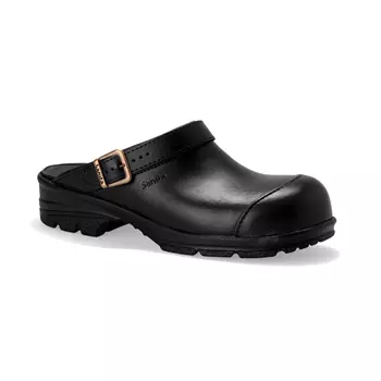 Sanita San Duty safety clogs with heel strap SB, Black