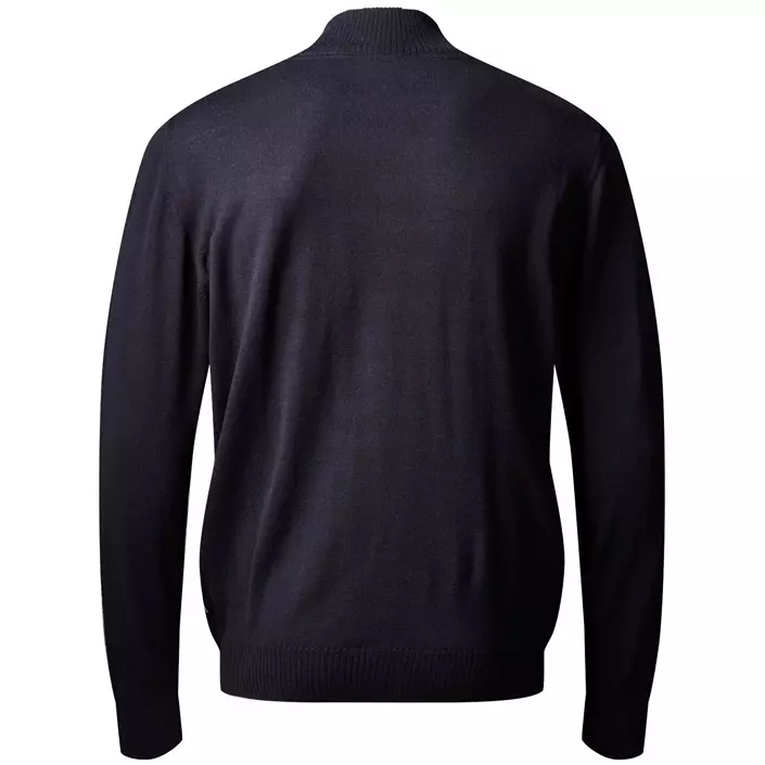 Clipper Milan stickad tröja med dragkedjan, Dark navy, large image number 1